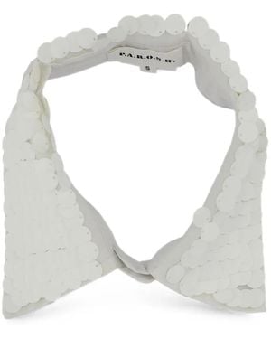 P.A.R.O.S.H. Sequin-Embellished Collar - Grey