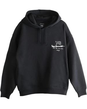 Y-3 Logo-print Hoodie - ブラック