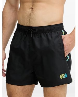 EA7 Bañador Con Parche Del Logo - Negro