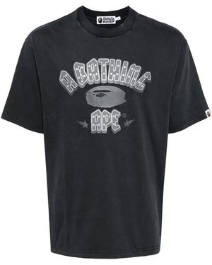 A Bathing Ape T-Shirt Mit Grafischem Print - Schwarz