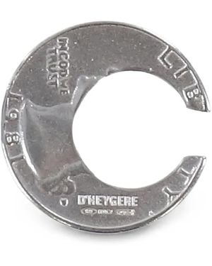 Dheygere Coin-Detail Cuff Earrings - Metallic