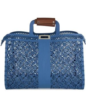 Fendi Forty8 Basket Tote Bag - Blue