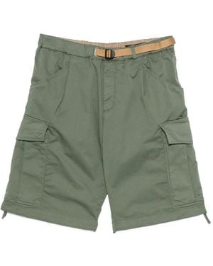 White Sand Belted Cargo Shorts - Green