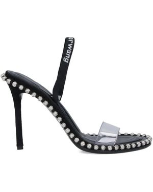 Alexander Wang 105Mm Nova Rhinestone-Embellished Heeled Pumps - Black
