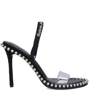 Alexander Wang 105Mm Nova Rhinestone-Embellished Heeled Court Shoes - Black