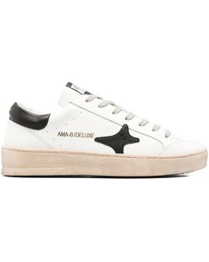 AMA BRAND Deluxe Star-Appliqué Trainers - White