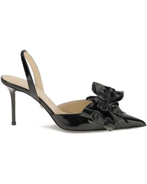 Mach & Mach 85 Mm Slingback Pumps Verfraaid Met Strik - Zwart