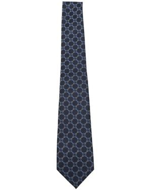 Gucci Horsebit-Pattern Tie - Blue