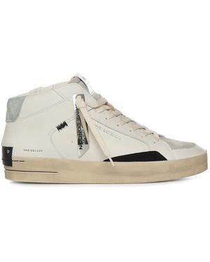 Crime London Sk8 Leather Trainers - White