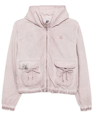 Izzue Logo-Embroidered Jacket - Pink