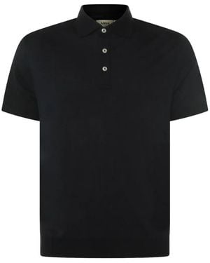 Altea Button Polo Shirt - Black