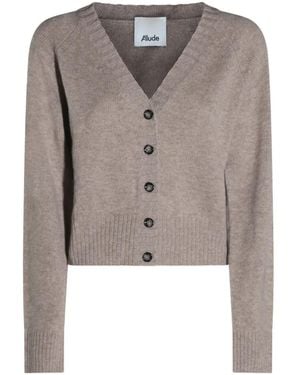 Allude Cardigan Mit V-Ausschnitt - Natur