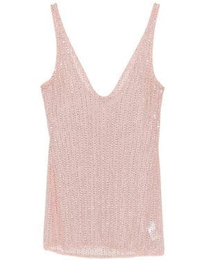 VENUJA Crystal-Embellished Sleeveless Mini Dress - Pink