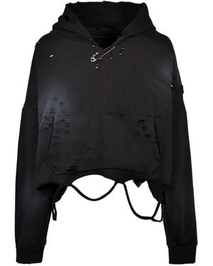 FILTH Hoodie Im Distressed-Look - Schwarz