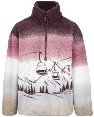 Brunotti Gonna Mountain-Print Fleece Sweater - Gray