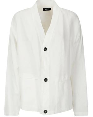 Cini Jacke Aus Leinen - Weiß