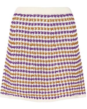 Eres Design Knitted A-Line Mini Skirt - Red