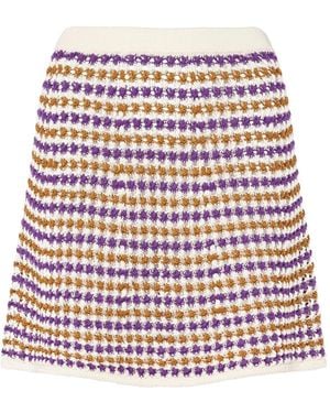 Eres Design Knitted A-Line Mini Skirt - Red