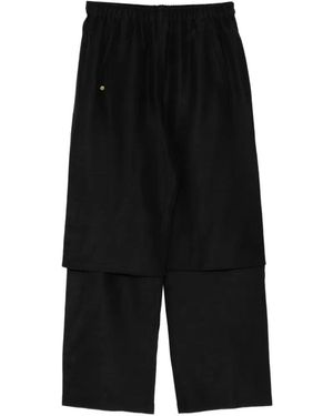 Samuel Guì Yang Pantalon Fuselé À Lien De Resserrage - Black