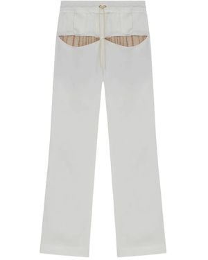 MISCI Pantalones anchos con aberturas - Blanco