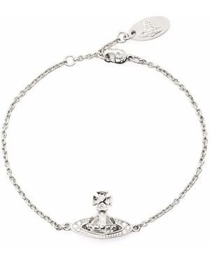 Vivienne Westwood Bracciale A Catena Con Placca Orb - Bianco