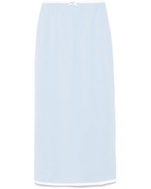 ROWEN ROSE Gonna Lunga Con Applicazione A Fiori - Blu