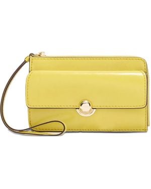 Furla Sfera Calf Leather Card Case - Yellow