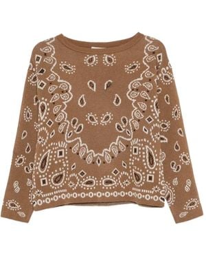 Pennyblack Paisley-Pattern Jumper - Brown
