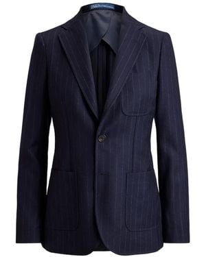 Polo Ralph Lauren Pinstripe Patch-Pocket Jacket - Blue