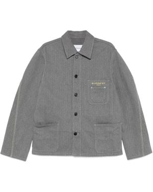 Givenchy Pocket Cotton Shirt Jacket - Gray