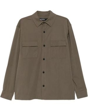 KARL LAGERFELD Flap-Pocket Shirt - Brown