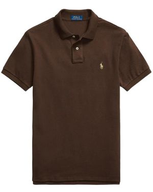 Polo Ralph Lauren Chemise À Motif Polo Pony Brodé - Brown