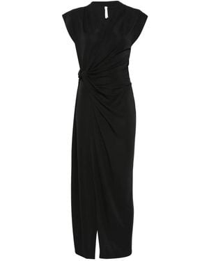 Imperial Knotted Midi Dress - Black