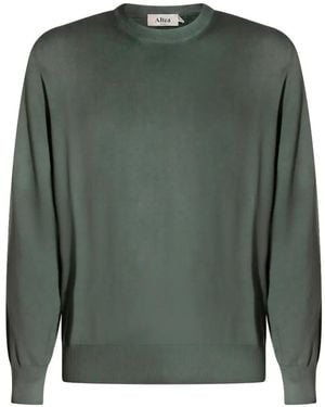 Altea Pull En Maille Nervurée - Green