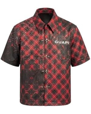 GUAPI Chemise Vintage Inferno En Cuir - Red