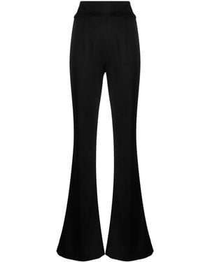 Galvan London High-Waisted Flared Trousers - Black