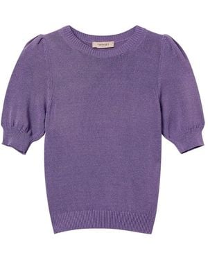 Twinset Knitted T-Shirt - Purple