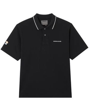 Musium Div. Polo À Logo Imprimé - Black