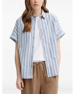 Marc O' Polo Striped Short-Sleeve Shirt - Blue