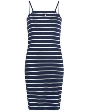 KARL LAGERFELD Ikon Striped Dress - Blue