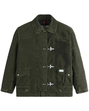 Fay 4 Ganci Toggle-Fastening Duffle Coat - Green