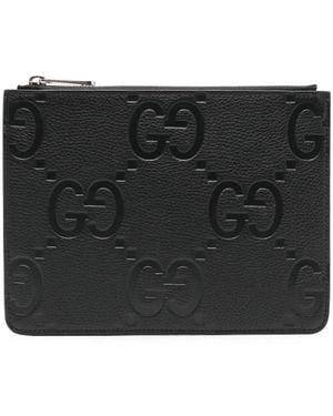 Gucci Jumbo Gg Clutch Bag - Black