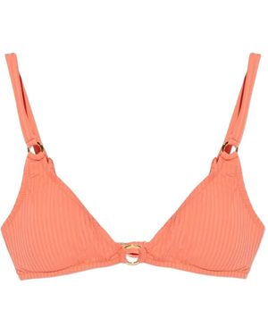 Melissa Odabash Montenegro Ring-Detail Bikini Top - Orange