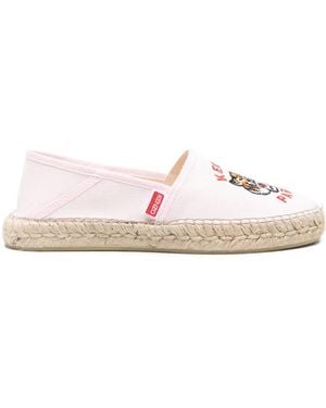 KENZO Lucky Tiger Canvas Espadrilles - Pink
