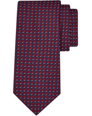 Ferragamo Jacquard Pegasus Tie - Purple