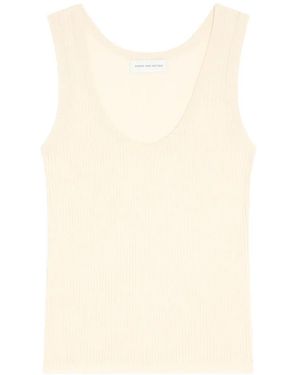 Dries Van Noten Ribbed Tank Top - Natural