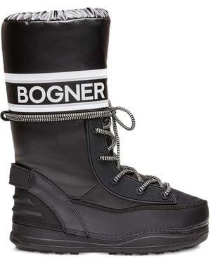 Bogner Logo Lace-Up Snow Boots - Black