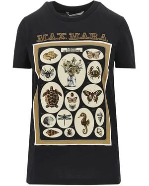 Max Mara Mxmspadino Graphic T-Shirt - Black
