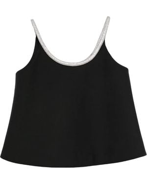 Rohe A-Line Appliqué-Detail Top - Black