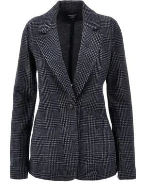Emporio Armani Blazer À Carreaux Prince De Galles - Black
